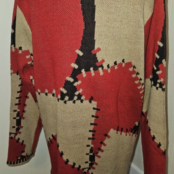BFA CLASSICS Patchwork Pullover Sweater Ladies Large Fall Colors - Picture 4 of 4